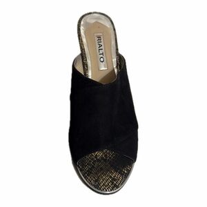 Rialto Black and Gold Mules
